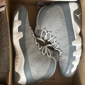 Jordan High-Top Sneakers in Gray and White